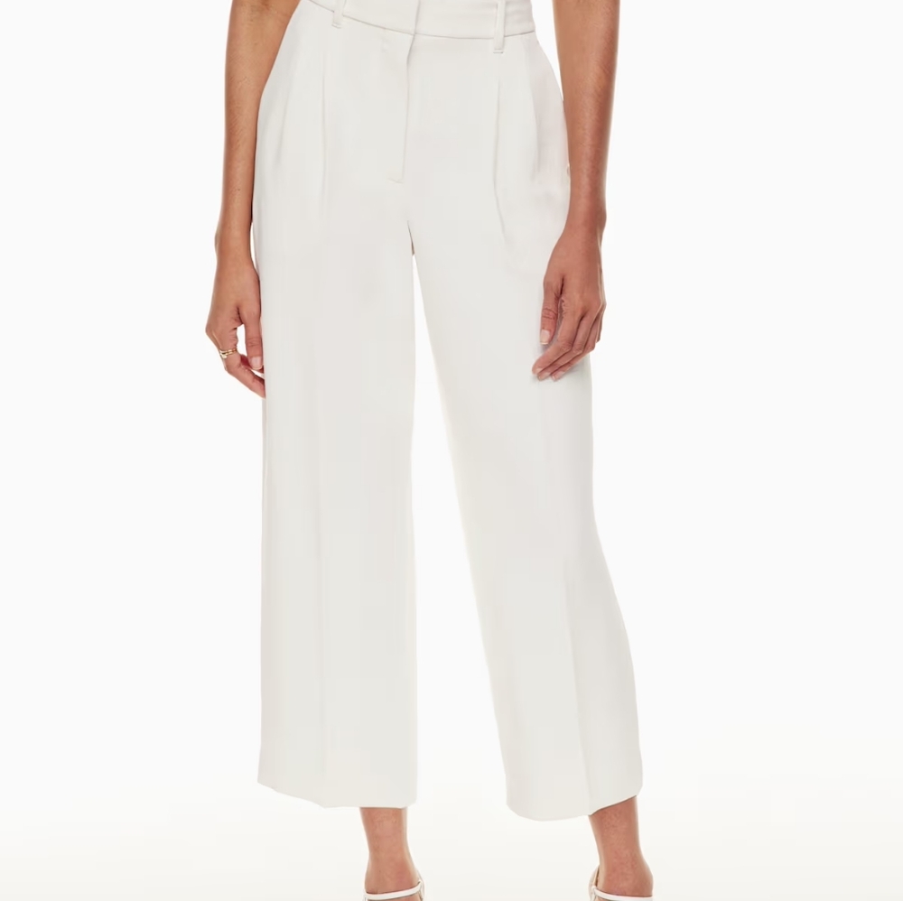 Elegant Cream Wide-Leg Trousers